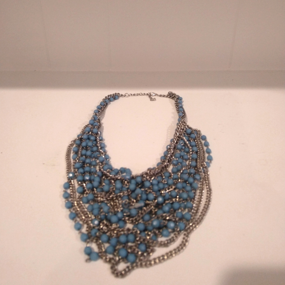 Blue fashion necklace